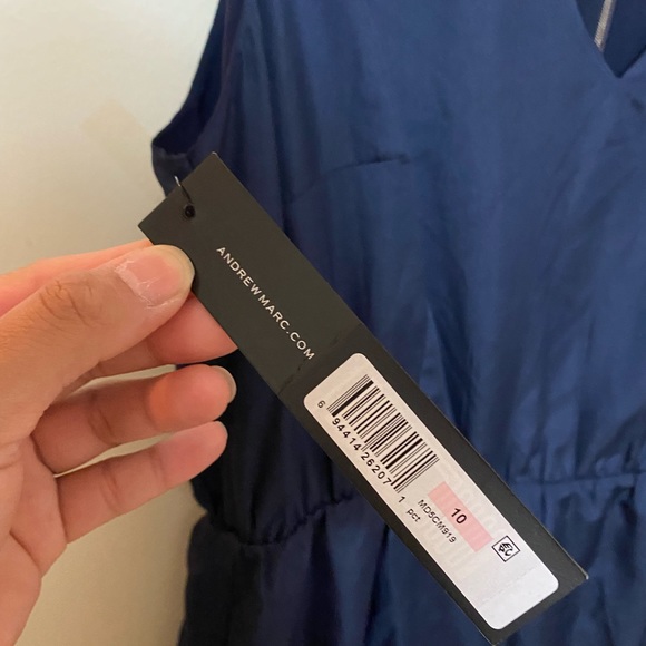 Andre Marc blue chiffon dress - Picture 3 of 3